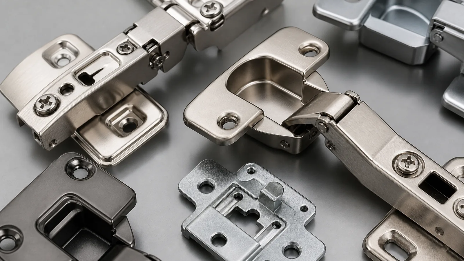 Furniture hardware surface finish and component detail