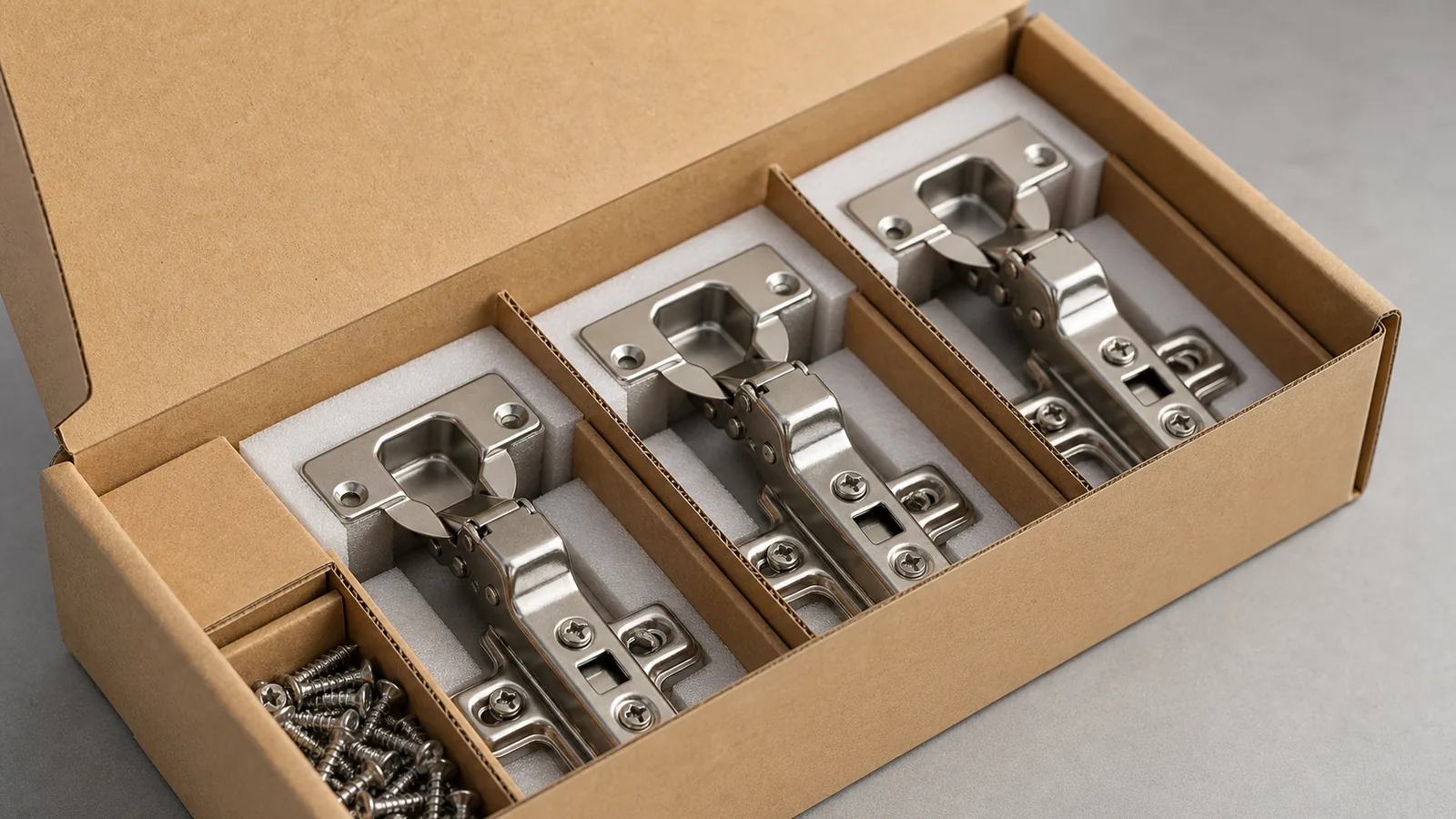 Furniture hardware carton packaging detail for RFQ packaging requirements